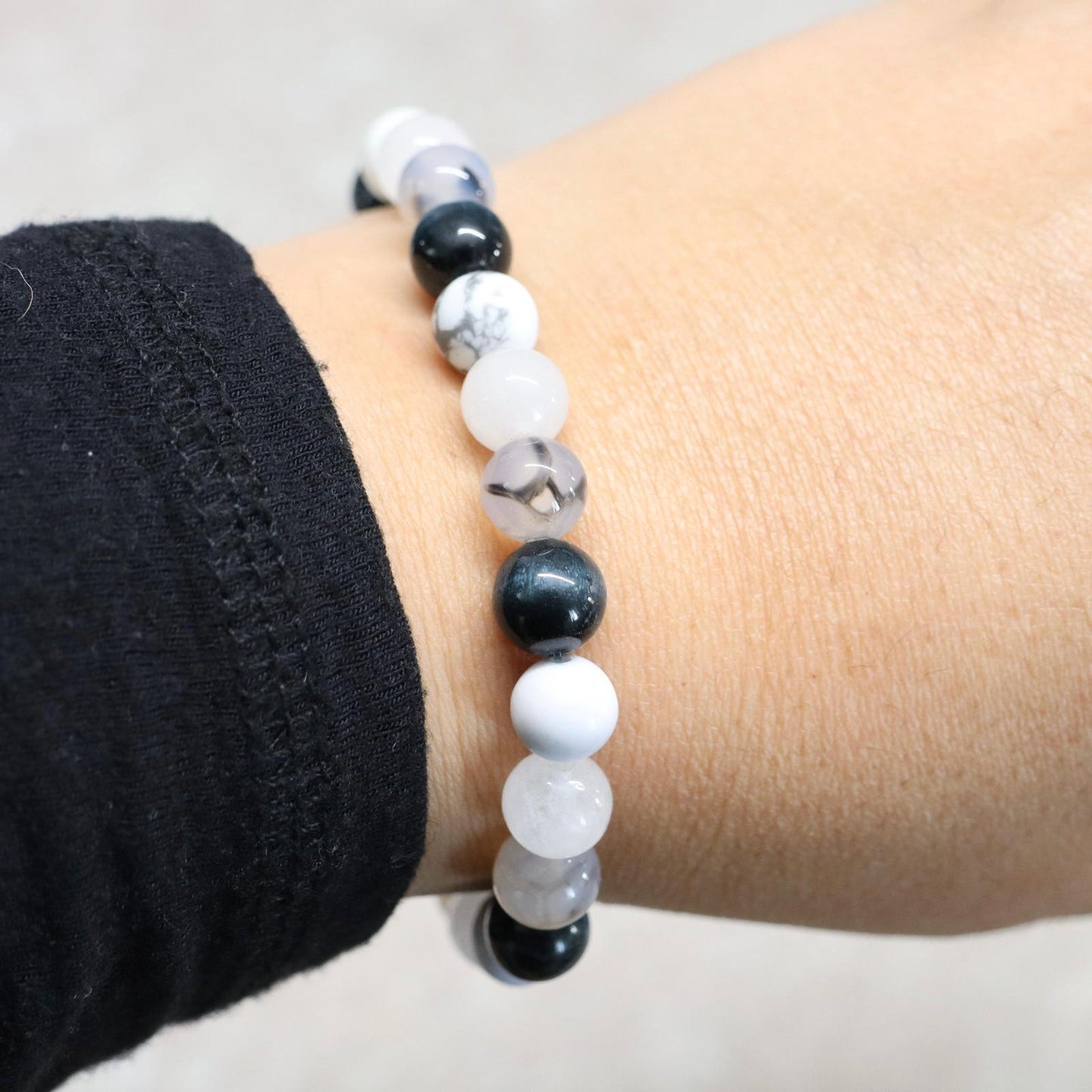 MOUNT FUJI MIST | Natuursteen armband mix | 8mm | Normal Fit
