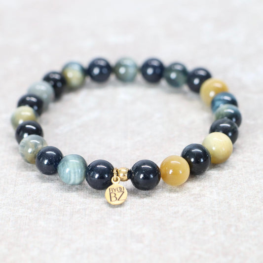 CAPE TOWN EARTH | Tijgeroog obsidiaan armband | 8mm | Normal Fit