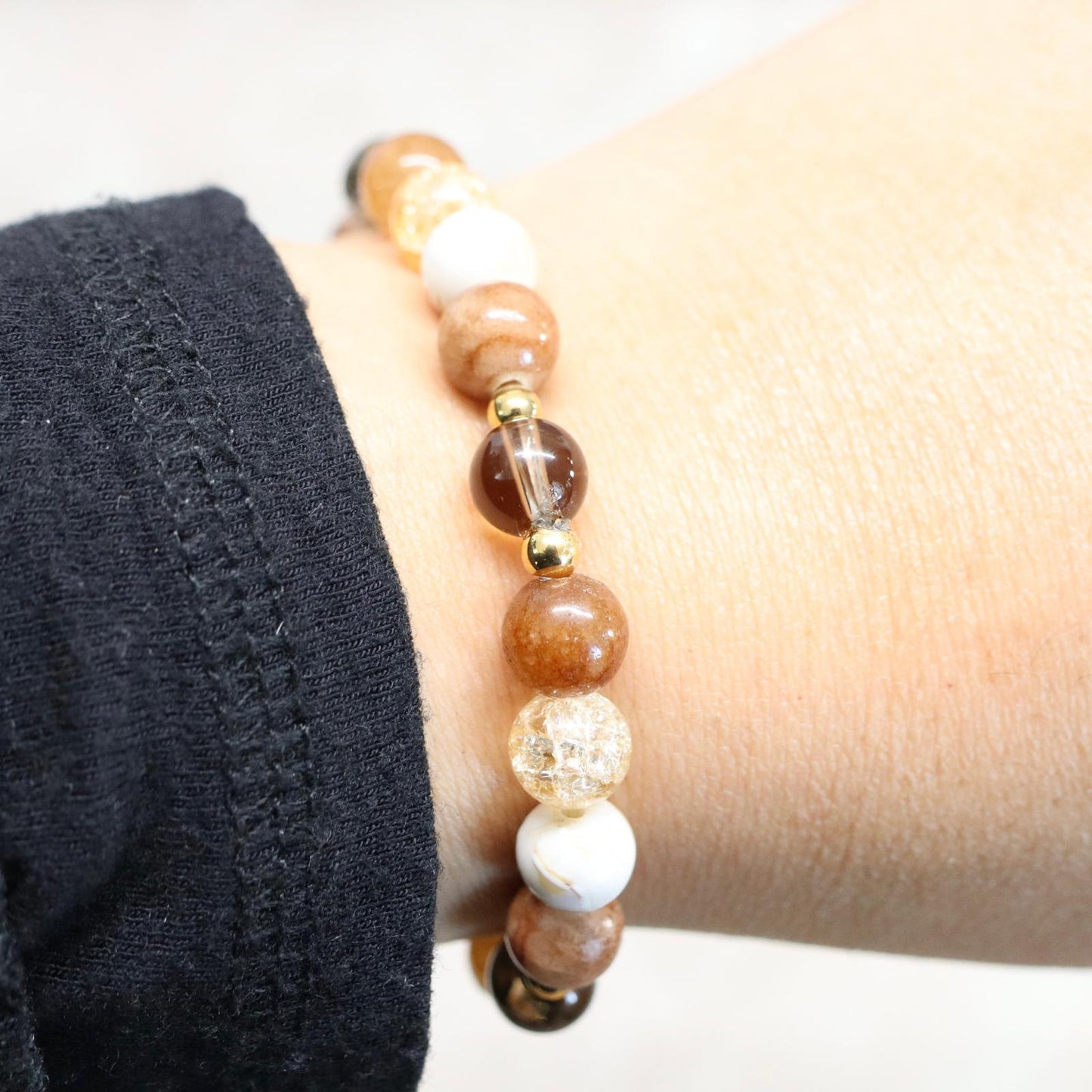ROMA LUCE | Natuursteen armband mix | 8mm | Normal Fit