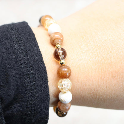ROMA LUCE | Natuursteen armband mix | 8mm | Normal Fit