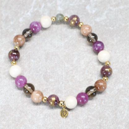ATHENE AURA | Natuursteen armband mix | 8mm | Normal Fit