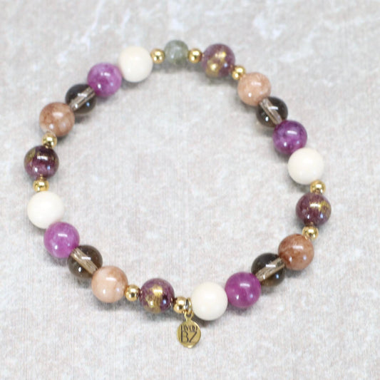 ATHENE AURA | Natuursteen armband mix | 8mm | Normal Fit