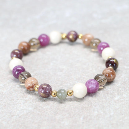 ATHENE AURA | Natuursteen armband mix | 8mm | Normal Fit