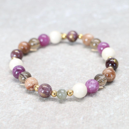 ATHENE AURA | Natuursteen armband mix | 8mm | Normal Fit