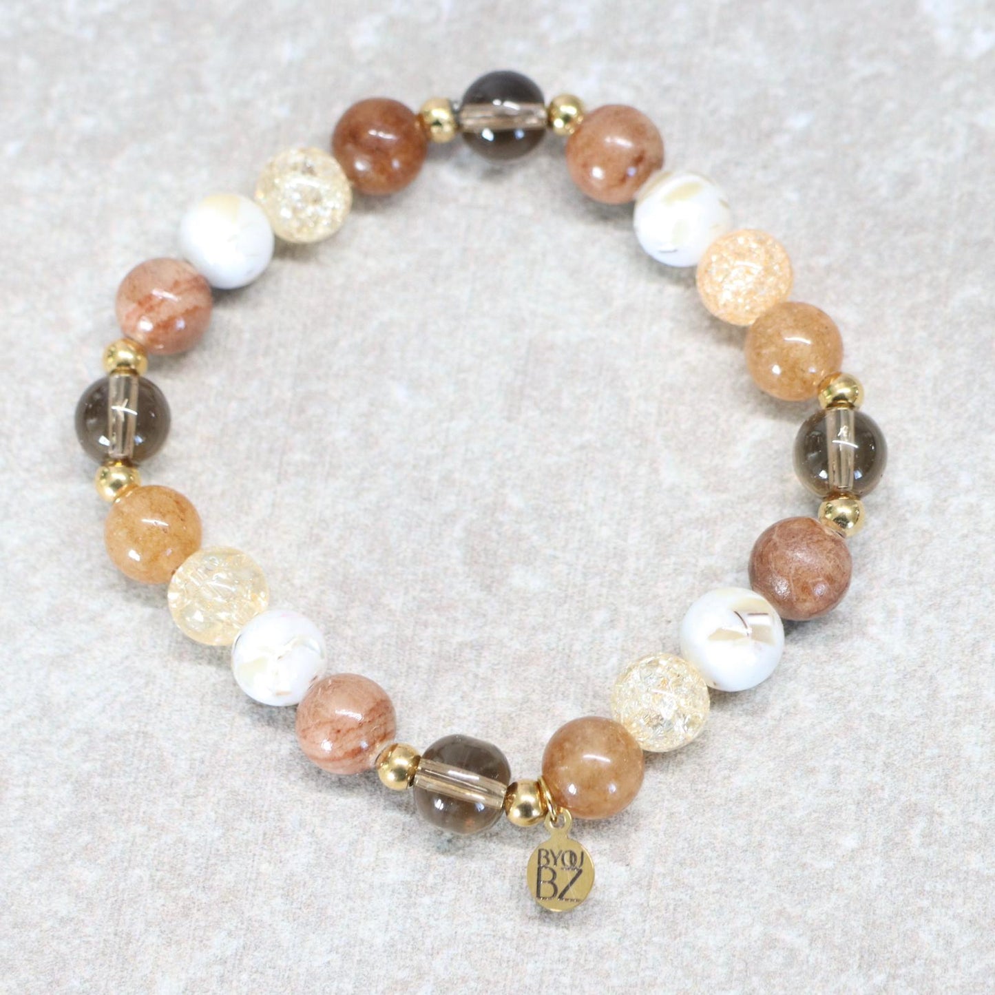 ROMA LUCE | Natuursteen armband mix | 8mm | Normal Fit