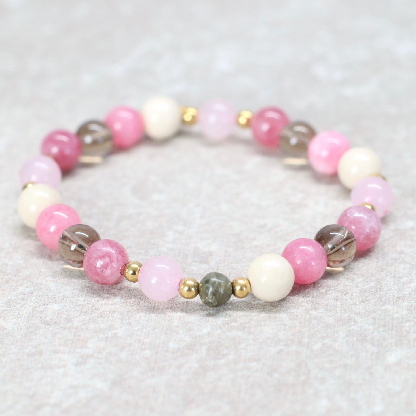 BLOSSOM BREEZE | Natuursteen armband mix | 8mm | Normal Fit