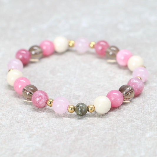 BLOSSOM BREEZE | Natuursteen armband mix | 8mm | Normal Fit
