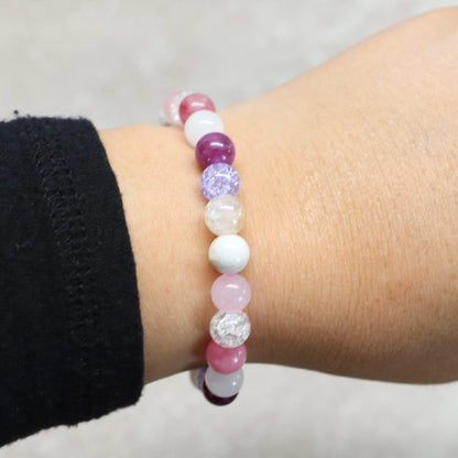 BLOSSOM KYOTO | Natuursteen armband mix | 8mm | Normal Fit