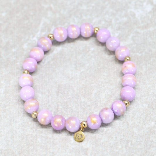 MAUI LILAC | Natuursteen armband | 8mm | Normal Fit