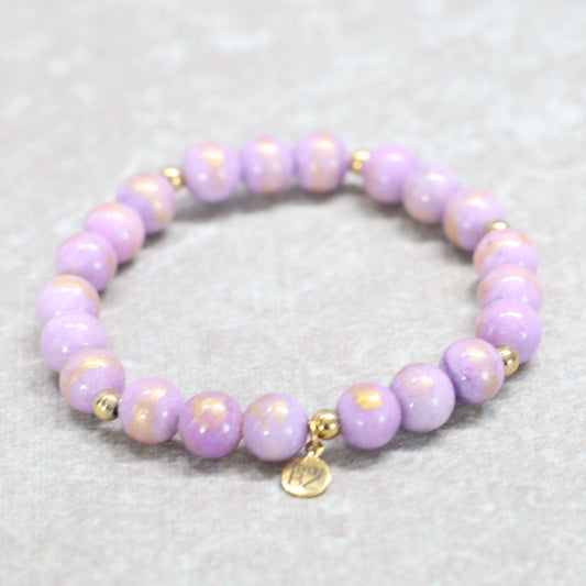 MAUI LILAC | Natuursteen armband | 8mm | Normal Fit