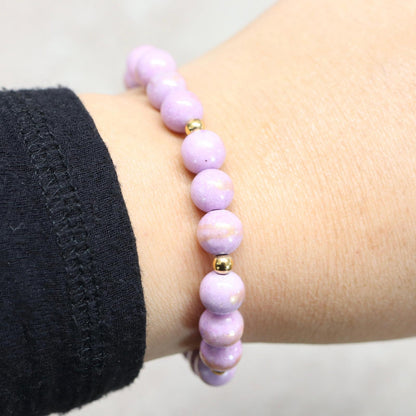 MAUI LILAC | Natuursteen armband | 8mm | Normal Fit