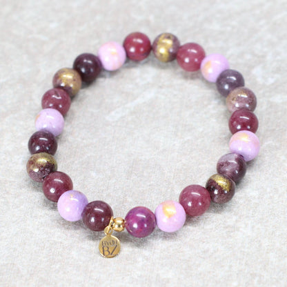 KOH TAO SUNSET | Natuursteen armband mix | 8mm | Normal Fit