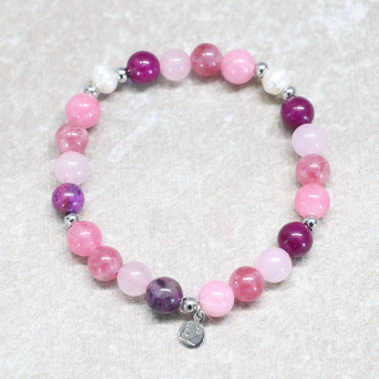 CÓRDOBA BLOOM | Natuursteen armband mix | 8mm | Normal Fit