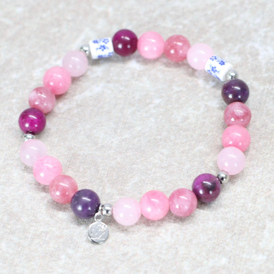 BLUSH LISBOA | Natuursteen armband mix | 8mm | Normal Fit