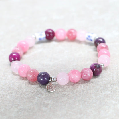 BLUSH LISBOA | Natuursteen armband mix | 8mm | Normal Fit