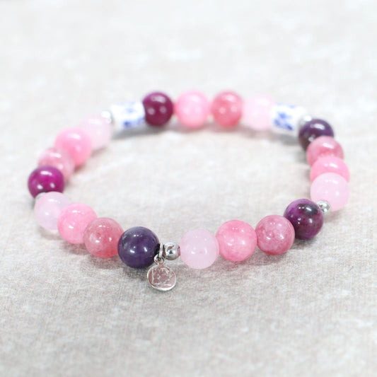BLUSH LISBOA | Natuursteen armband mix | 8mm | Normal Fit