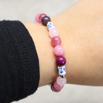 BLUSH LISBOA | Natuursteen armband mix | 8mm | Normal Fit