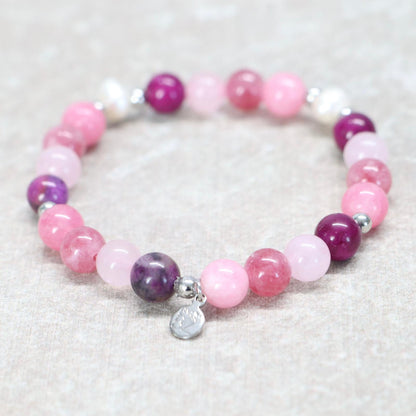 CÓRDOBA BLOOM | Natuursteen armband mix | 8mm | Normal Fit