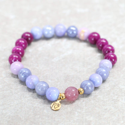 EVENING FLORENCE | Natuursteen armband mix | 8mm | Normal Fit