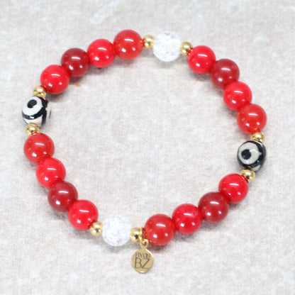 BHUTAN FIRE | Natuursteen armband mix | 8mm | Normal Fit
