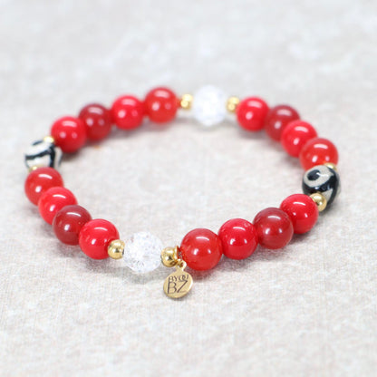 BHUTAN FIRE | Natuursteen armband mix | 8mm | Normal Fit