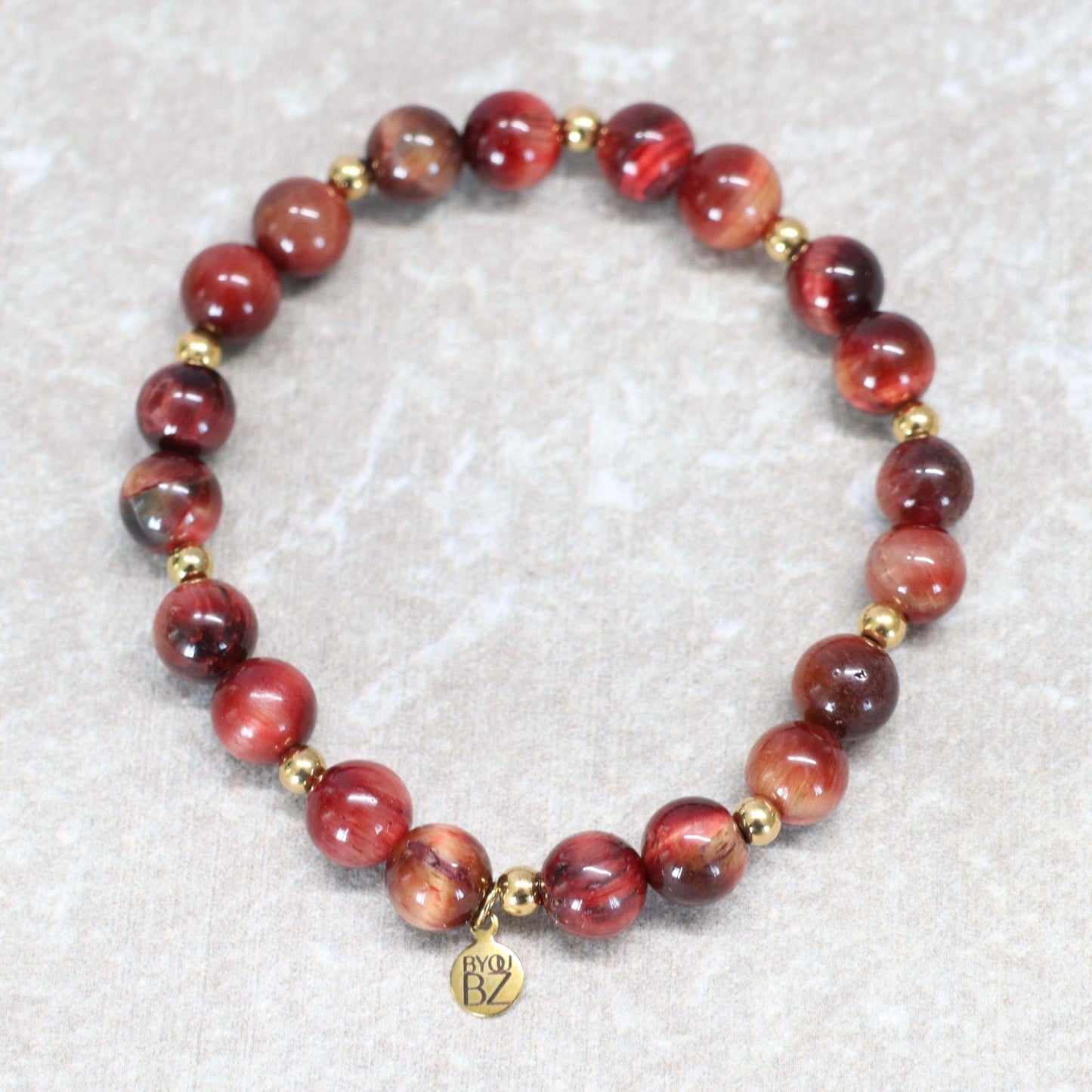 RIOJA ROUGE | Tijgeroog armband | 8mm | Normal Fit