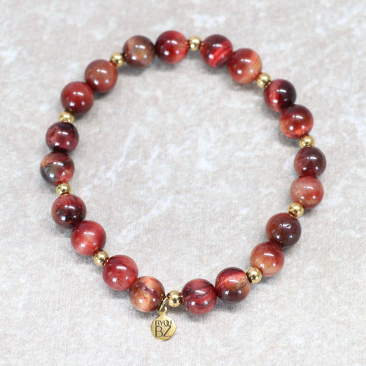 RIOJA ROUGE | Tijgeroog armband | 8mm | Normal Fit