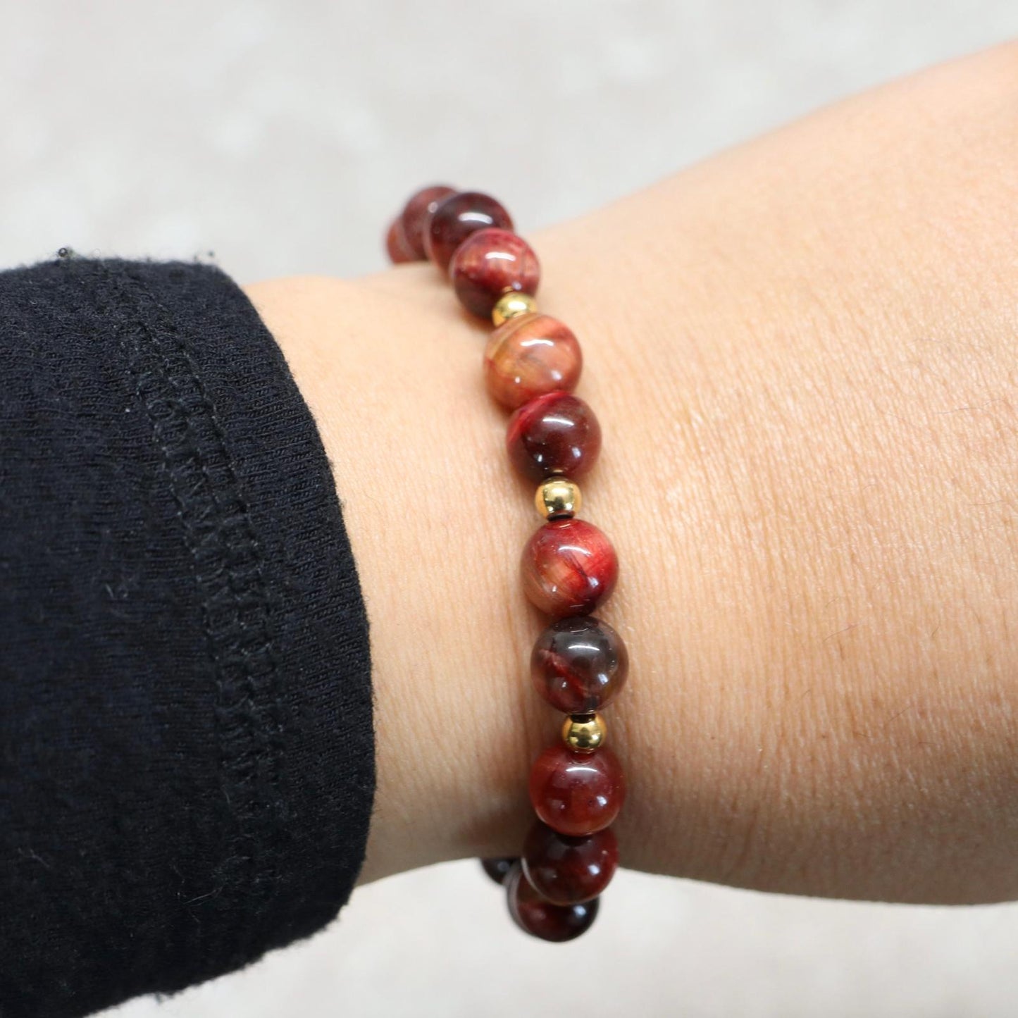 RIOJA ROUGE | Tijgeroog armband | 8mm | Normal Fit