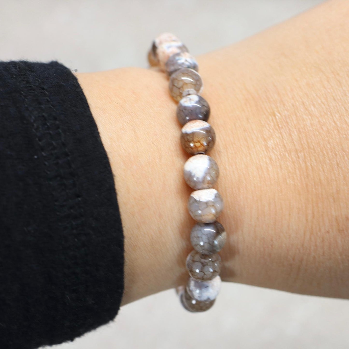 ECHO OF CAPPADOCIË | Drakenader agaat armband | 8mm | Normal Fit
