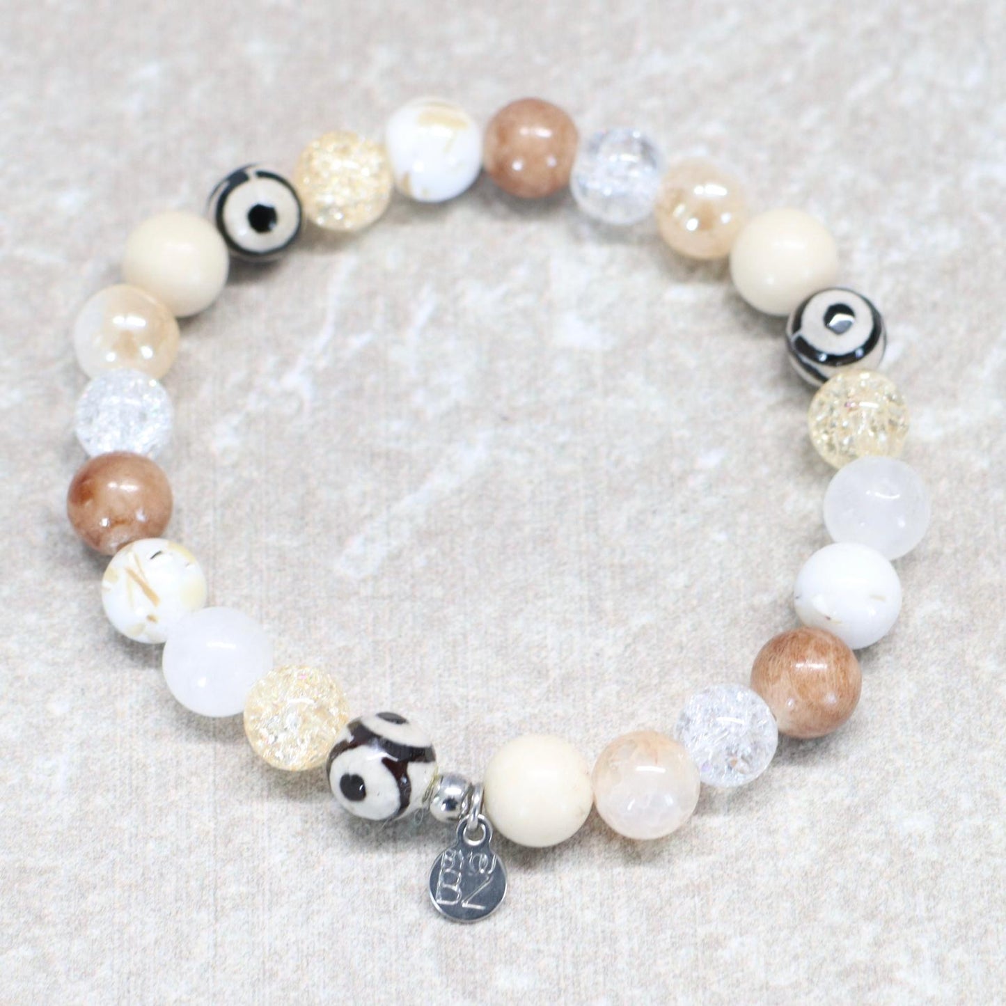 NAMIB DUSK | Natuursteen armband mix | 8mm | Normal Fit