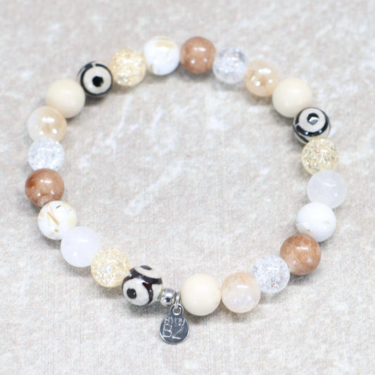 NAMIB DUSK | Natuursteen armband mix | 8mm | Normal Fit