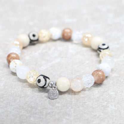 NAMIB DUSK | Natuursteen armband mix | 8mm | Normal Fit