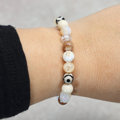 NAMIB DUSK | Natuursteen armband mix | 8mm | Normal Fit