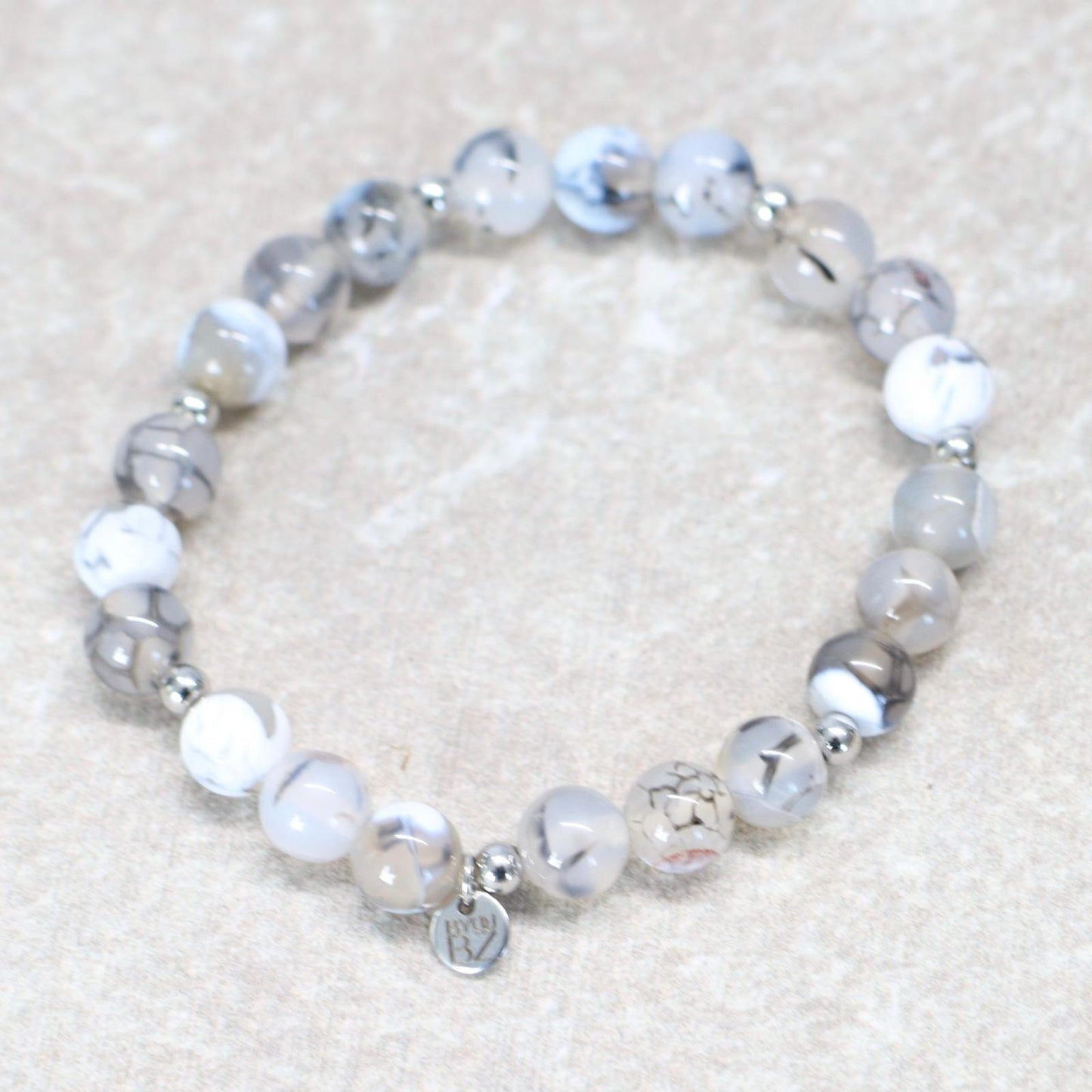 WHITE DESERT | Agaat armband | 8mm | Normal Fit