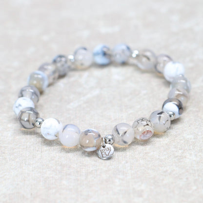 WHITE DESERT | Agaat armband | 8mm | Normal Fit