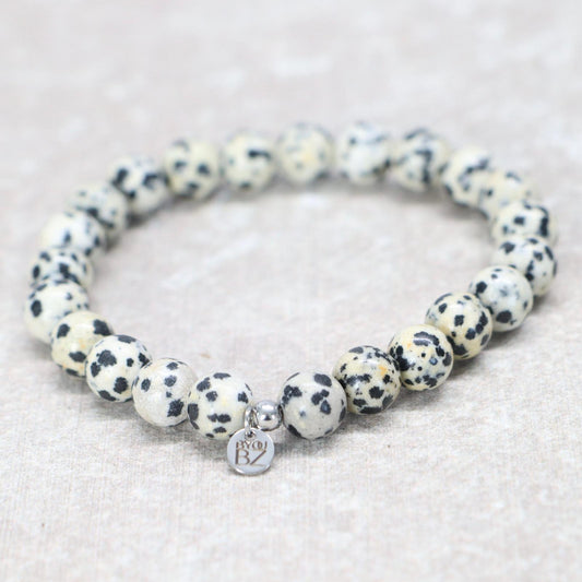CLASSIC DALMATIER JASPIS | Dalmatier jaspis armband | 8mm | Normal Fit
