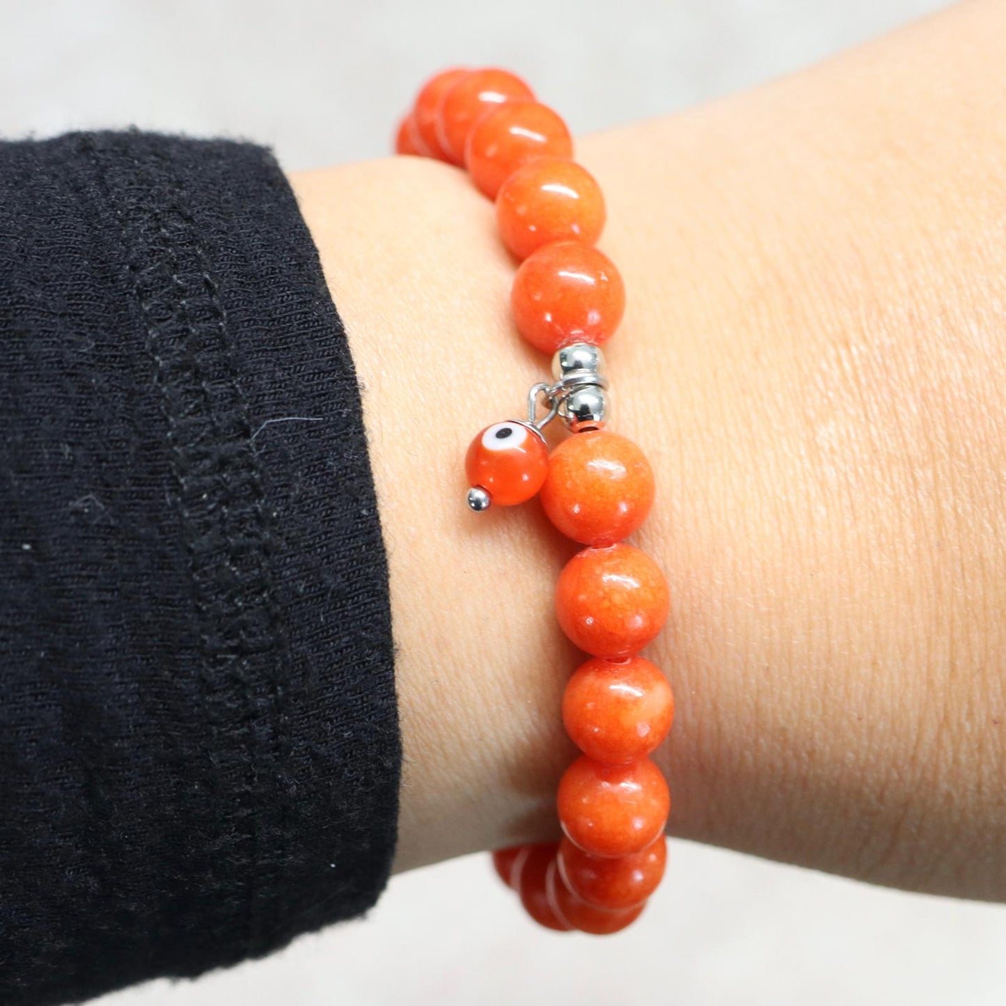 IZMIR GLOW | Chalcedoon armband | 8mm | Normal Fit