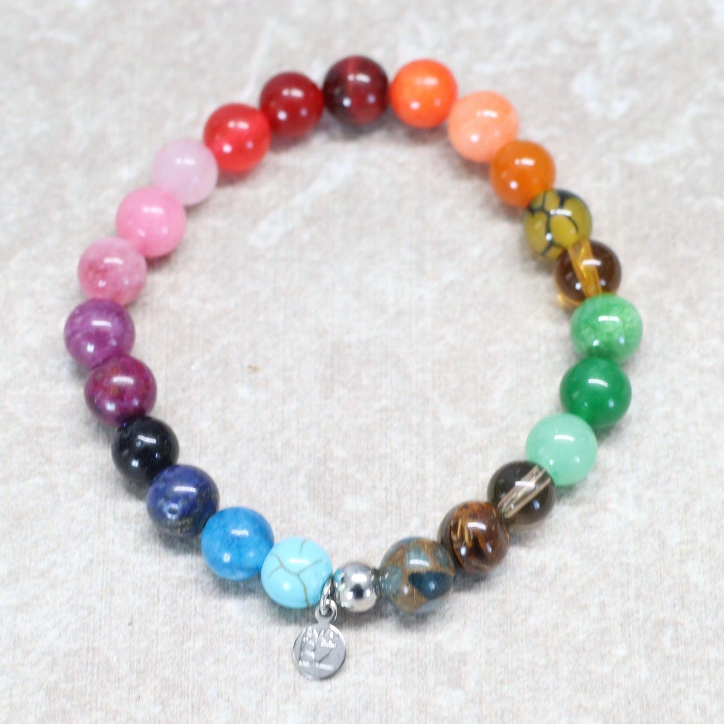 BALI SPIRIT | Natuursteen armband mix | 8mm | Normal Fit