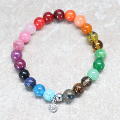 BALI SPIRIT | Natuursteen armband mix | 8mm | Normal Fit