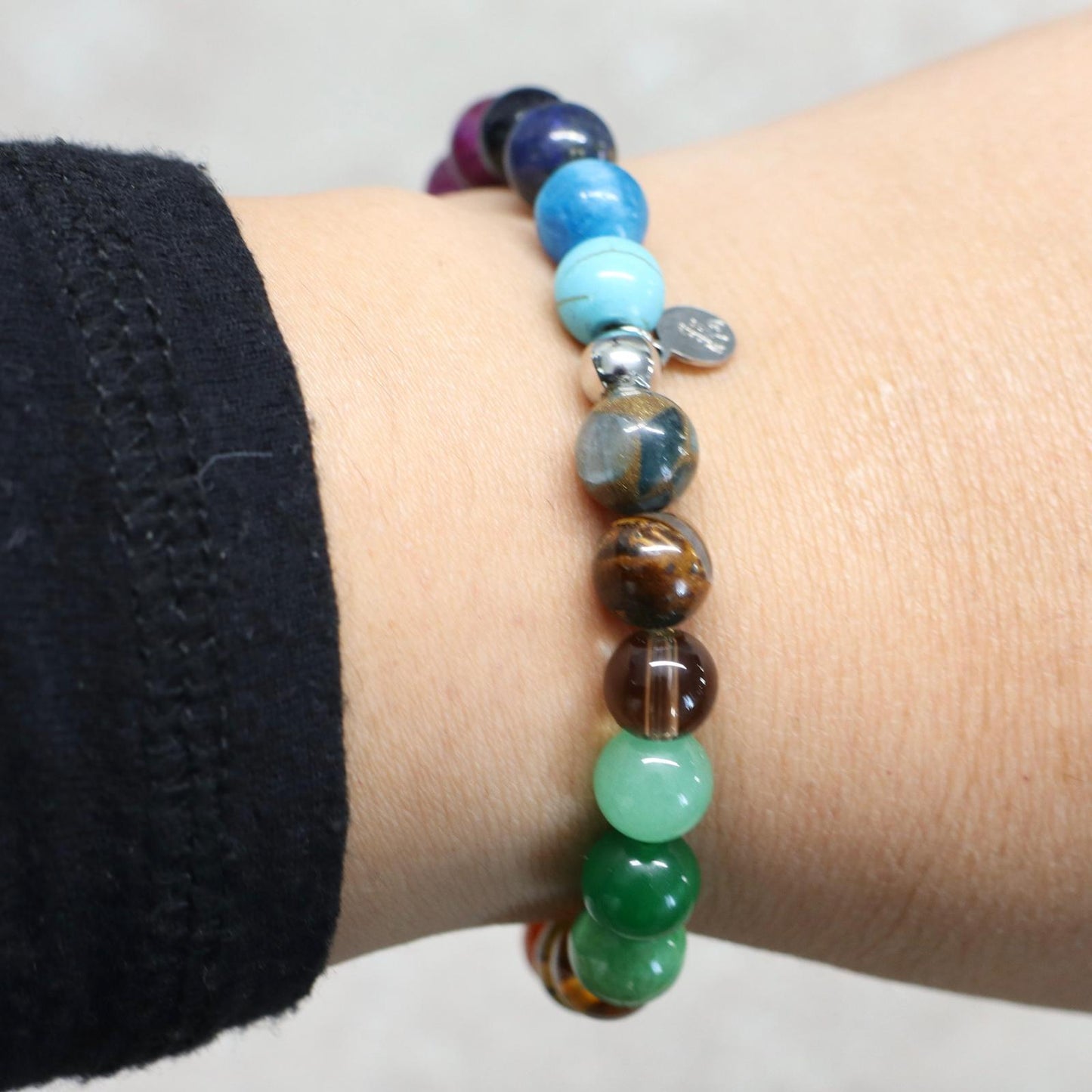 BALI SPIRIT | Natuursteen armband mix | 8mm | Normal Fit