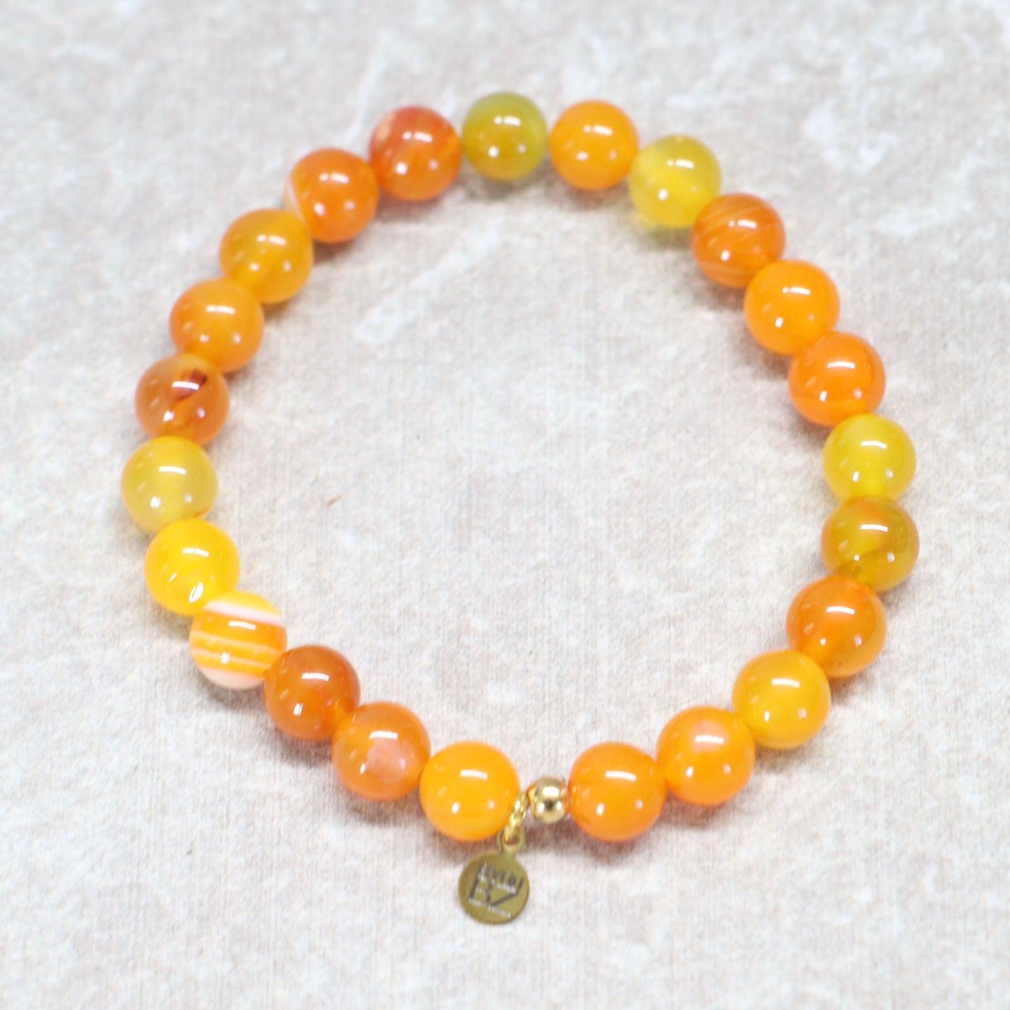 KUSADASI SUNSET | Agaat armband | 8mm | Normal Fit