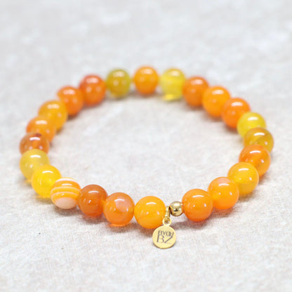 KUSADASI SUNSET | Agaat armband | 8mm | Normal Fit