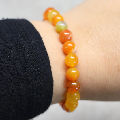 KUSADASI SUNSET | Agaat armband | 8mm | Normal Fit