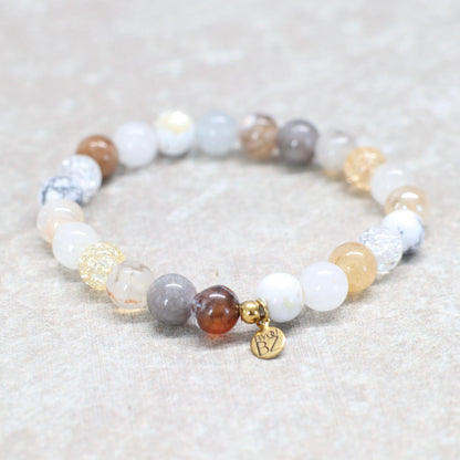 LAKE COMO | Natuursteen armband mix | 8mm | Normal Fit