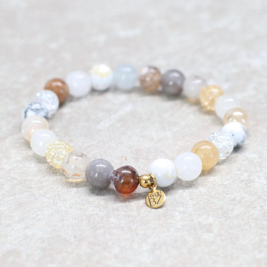 LAKE COMO | Natuursteen armband mix | 8mm | Normal Fit