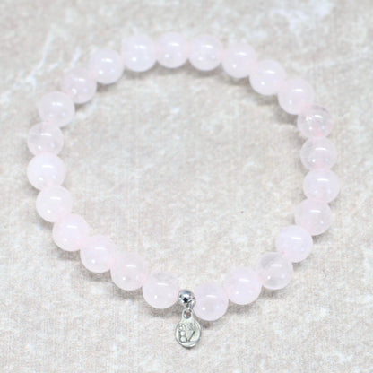 CLASSIC ROZENKWARTS | Rozenkwarts armband | 8mm | Normal Fit