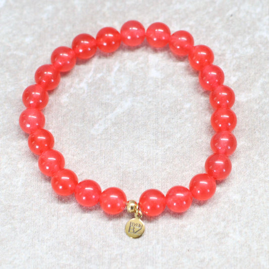 FIRE OF MÁLAGA | Chalcedoon armband | 8mm | Normal Fit