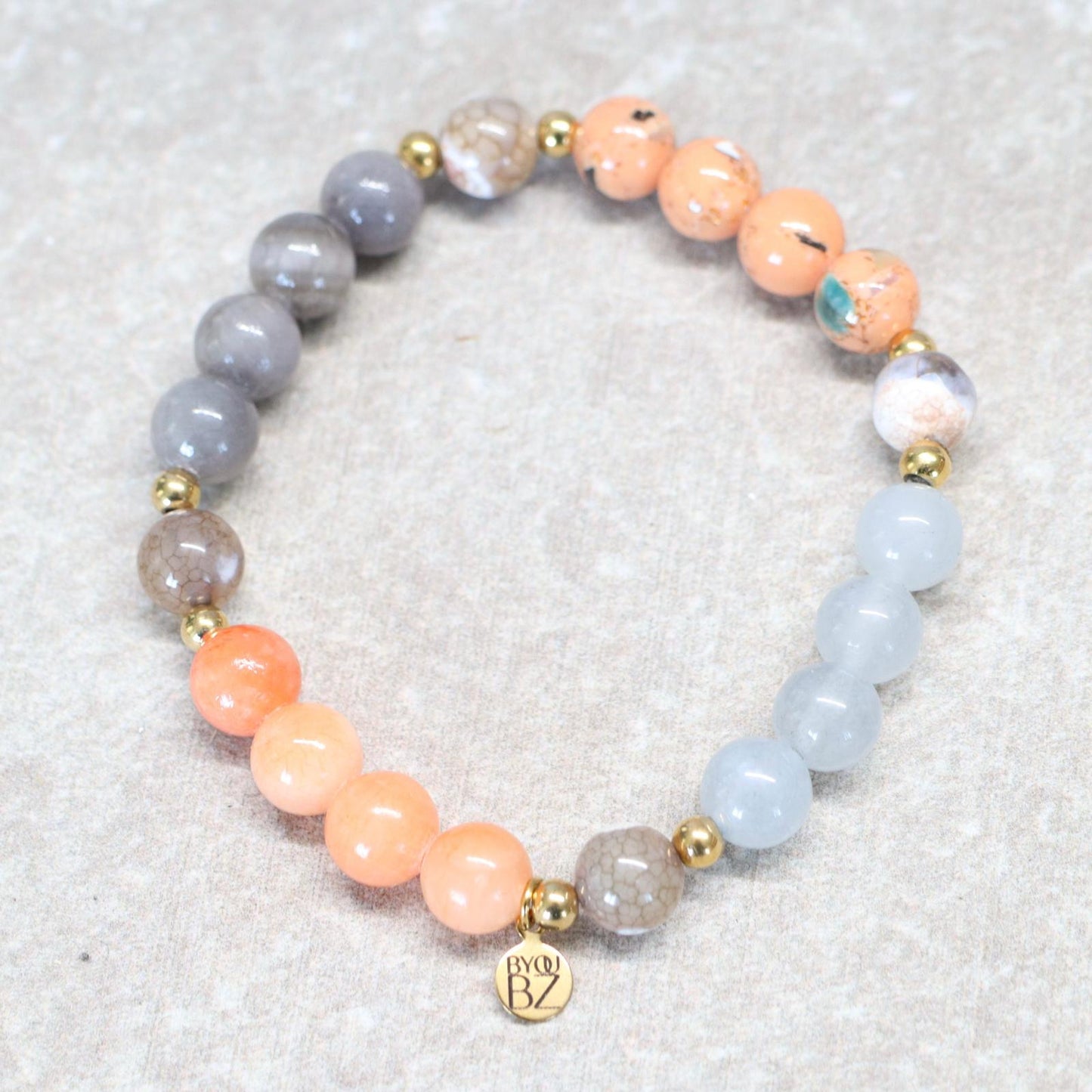 SEVILLA GLOW | Natuursteen armband mix | 8mm | Normal Fit