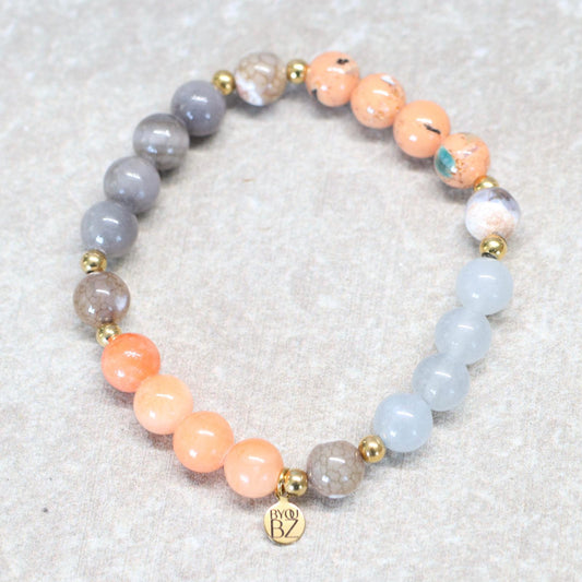 SEVILLA GLOW | Natuursteen armband mix | 8mm | Normal Fit
