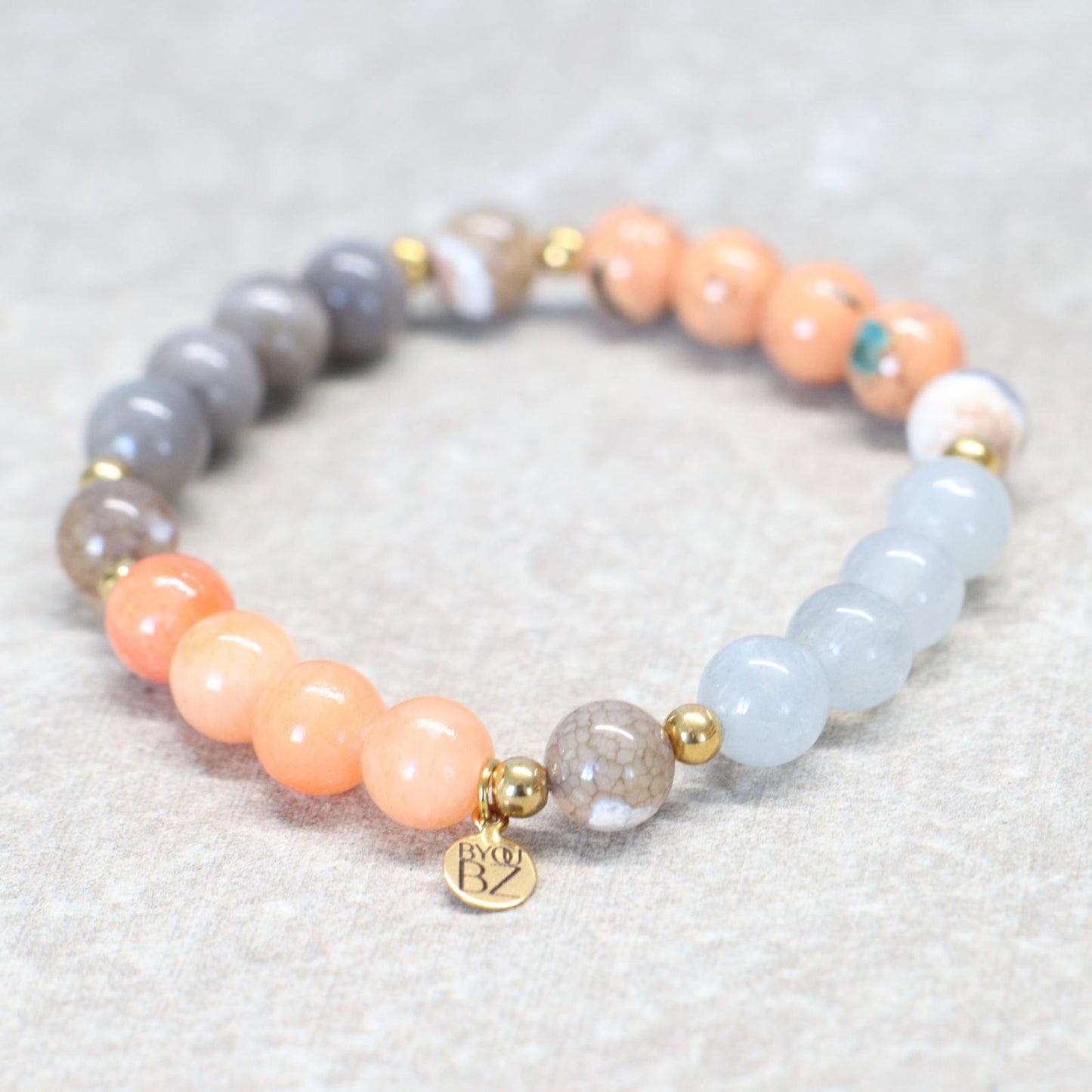 SEVILLA GLOW | Natuursteen armband mix | 8mm | Normal Fit